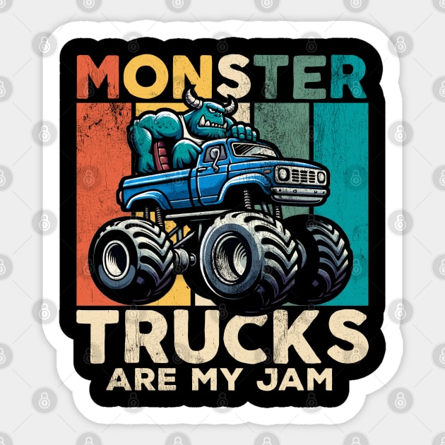 Monster Trucks Are My Jam Sticker by DetourShirts